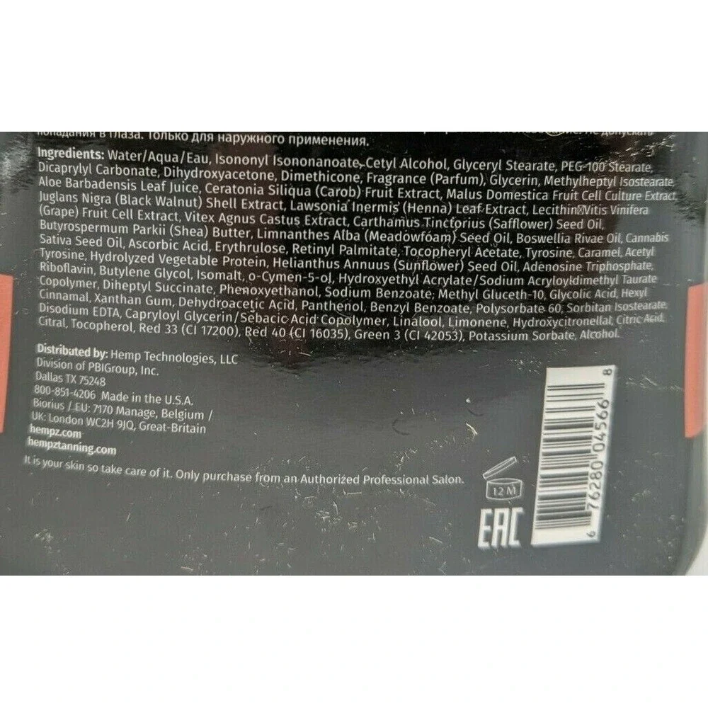 HEMPZ Truly BLACK Bronzer Complexion Balancing Tanning Lotion 13.5 fl oz